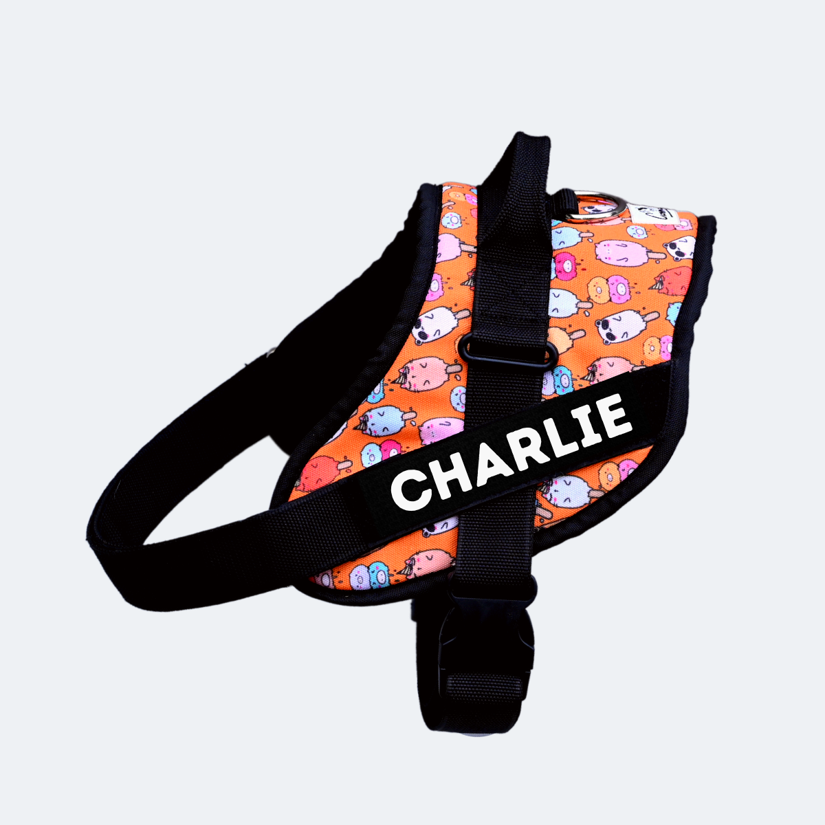 Caninkart Personalized Pupsicles Easy-on Harness (Orange)