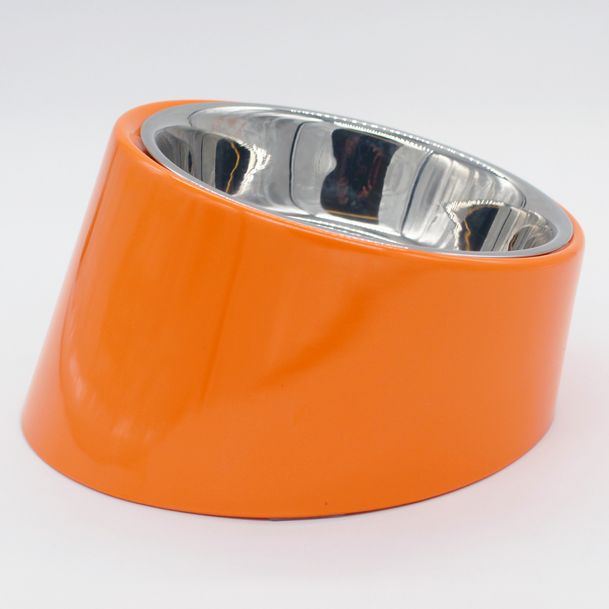 Caninkart Melamine Slant Bowl, Orange