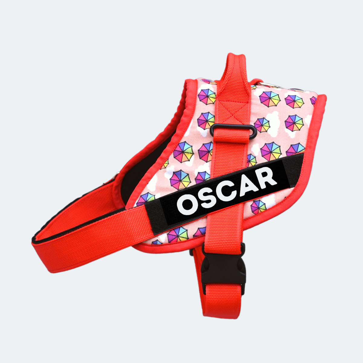 Caninkart Personalized Prism Easy-on Harness (Red)