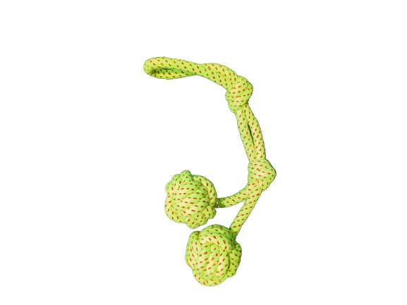 Knotted Twin ball Rope Toy