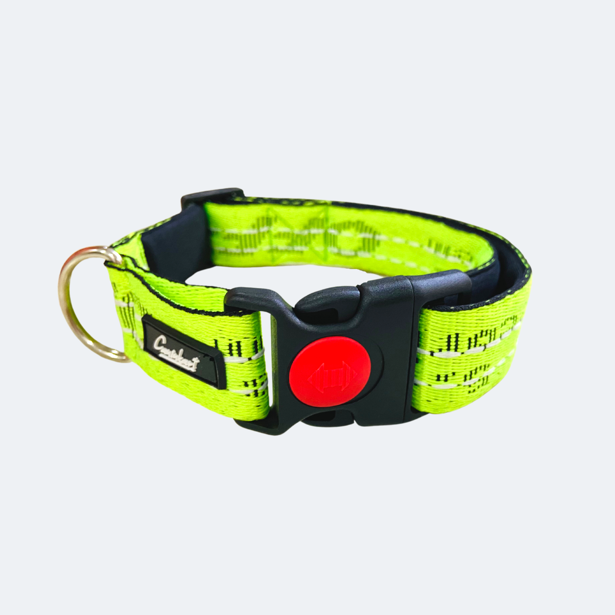 Caninkart Padded Dog Collar - Neon Green (XL) | Strap width: 1.5inch