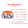 Caninkart Melamine Prism Design Bowl For Dog and Cat, L, 800 ml